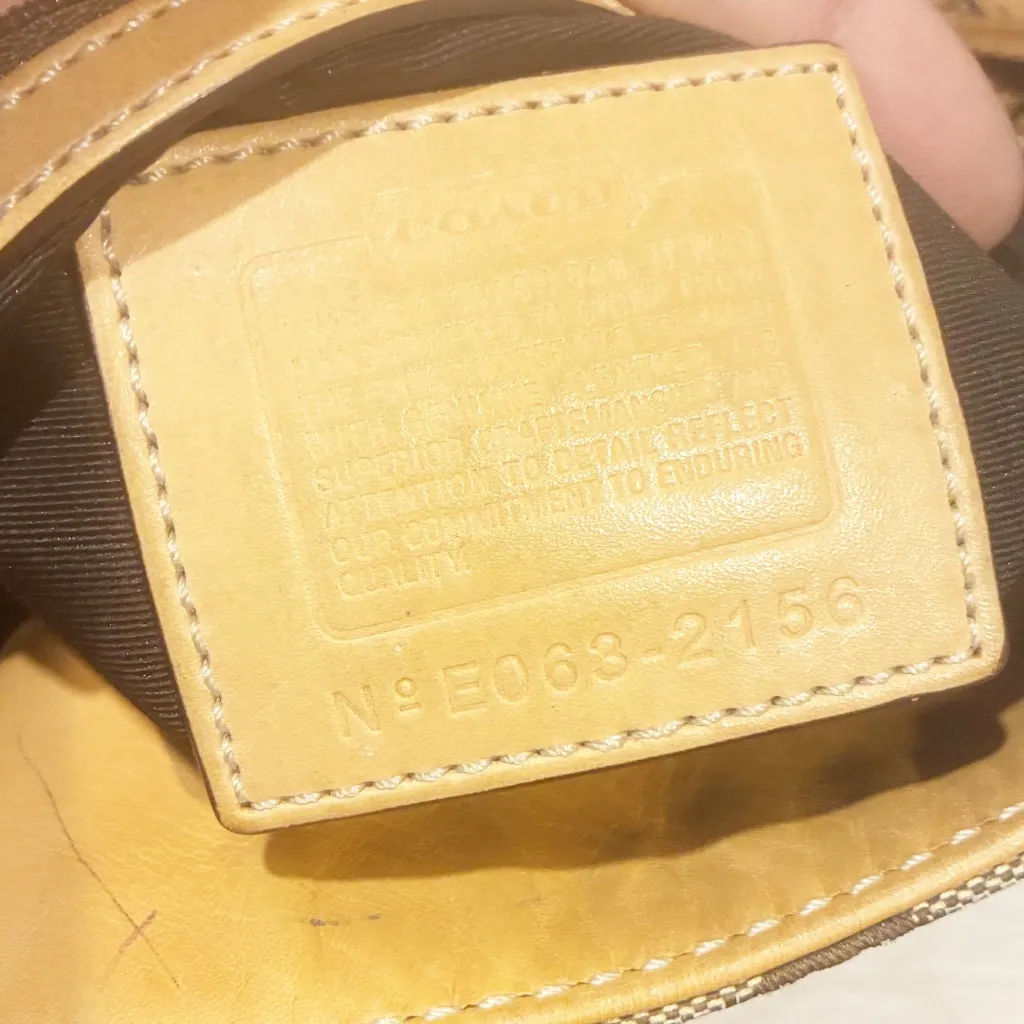 Coach CC Signature Handbag 
 Brown/tan J0932-f13742 Purse - Image 6