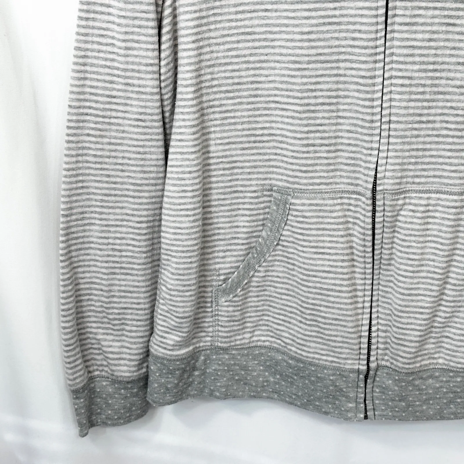 Disney Parks Large Jacket Princess Silhouettes Striped Full‎ Zip Hoodie Gray 394 - Image 6