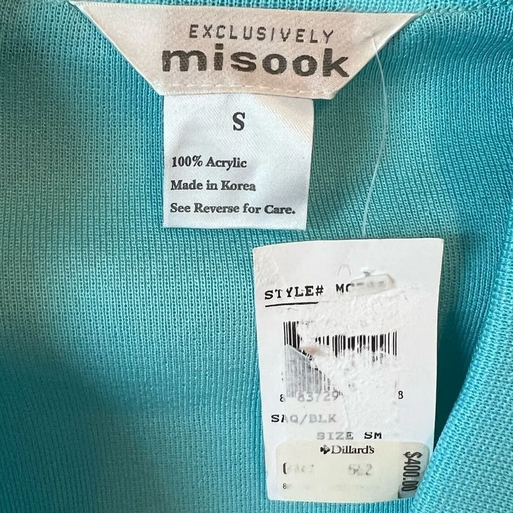 Exclusively Misook Aqua Blue Cardigan - Image 4