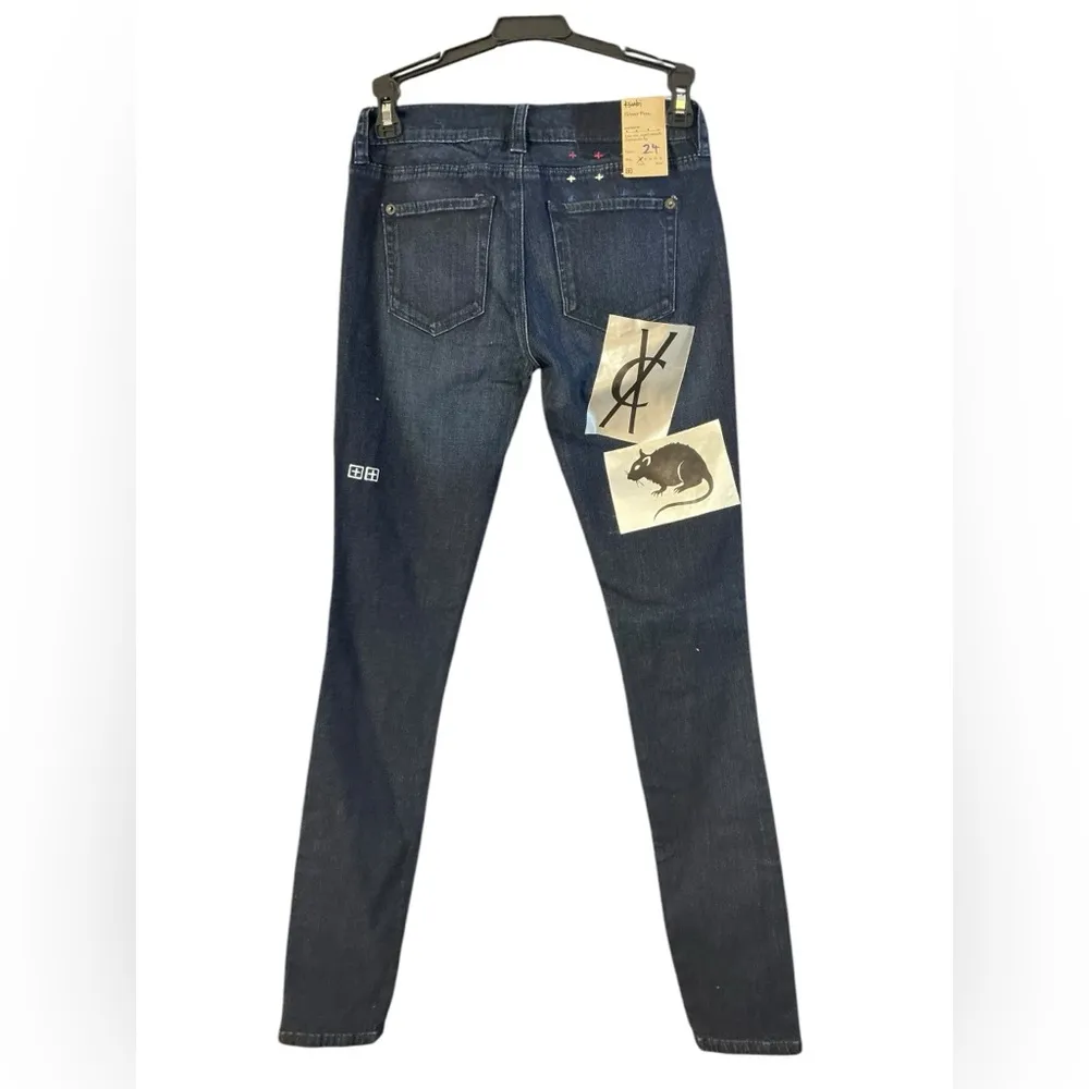 Ksubi Blue Skinny Jeans with Tapered Fit and Contrast Stitching - Image 2
