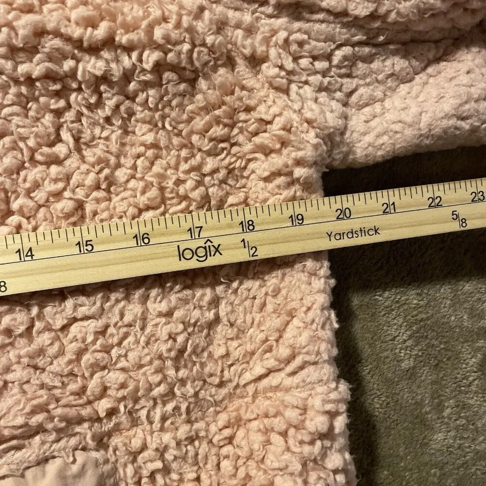 Champion Hoodie Womens Large Sherpa Light Pink Kanga Pocket Soft Plush Fleece - Image 8