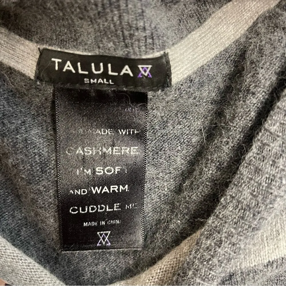 Talula Aritzia Cashmere Blend Gray Striped Sweater - Image 3