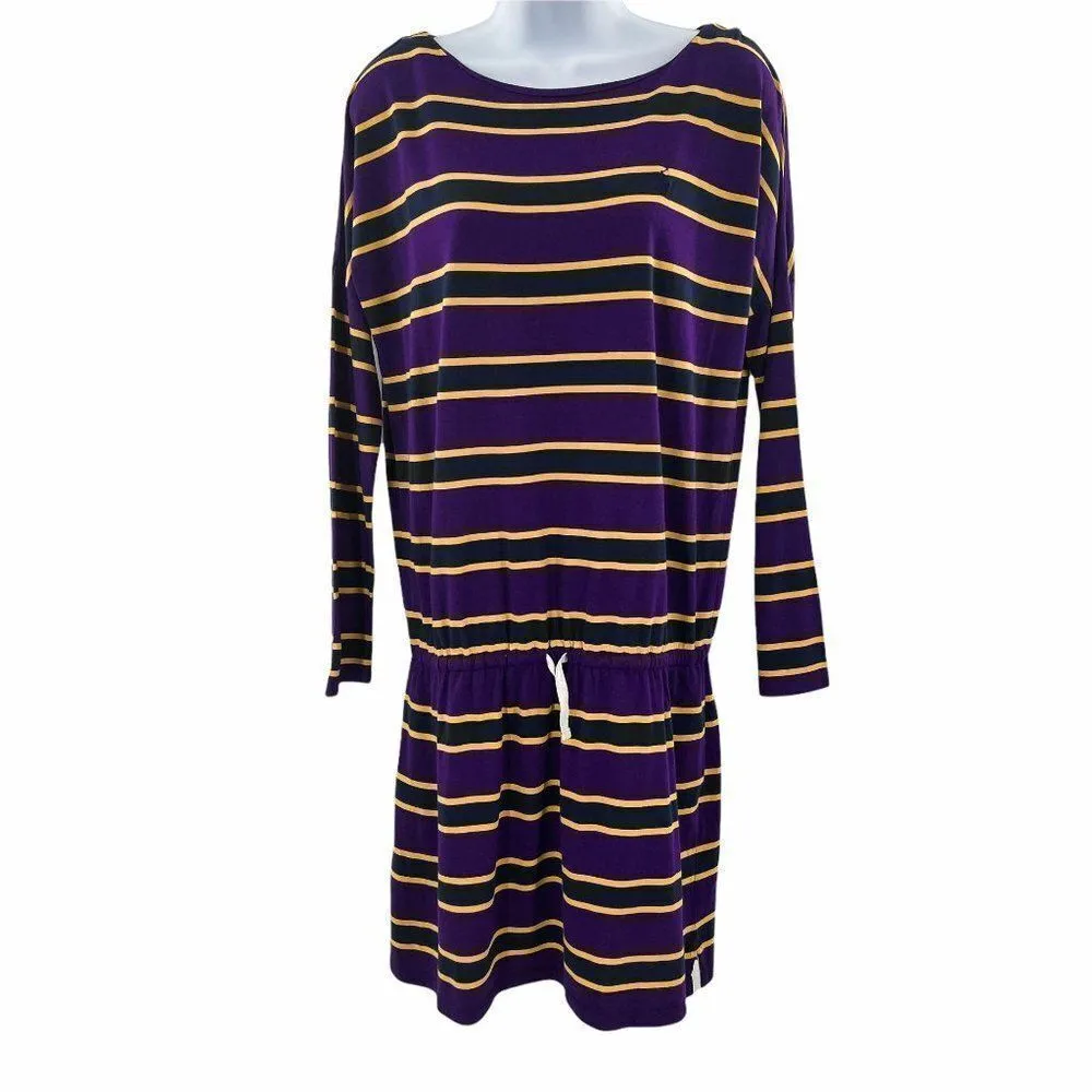 Ralph Lauren Purple Striped Long Sleeve Dress XL - Image 8