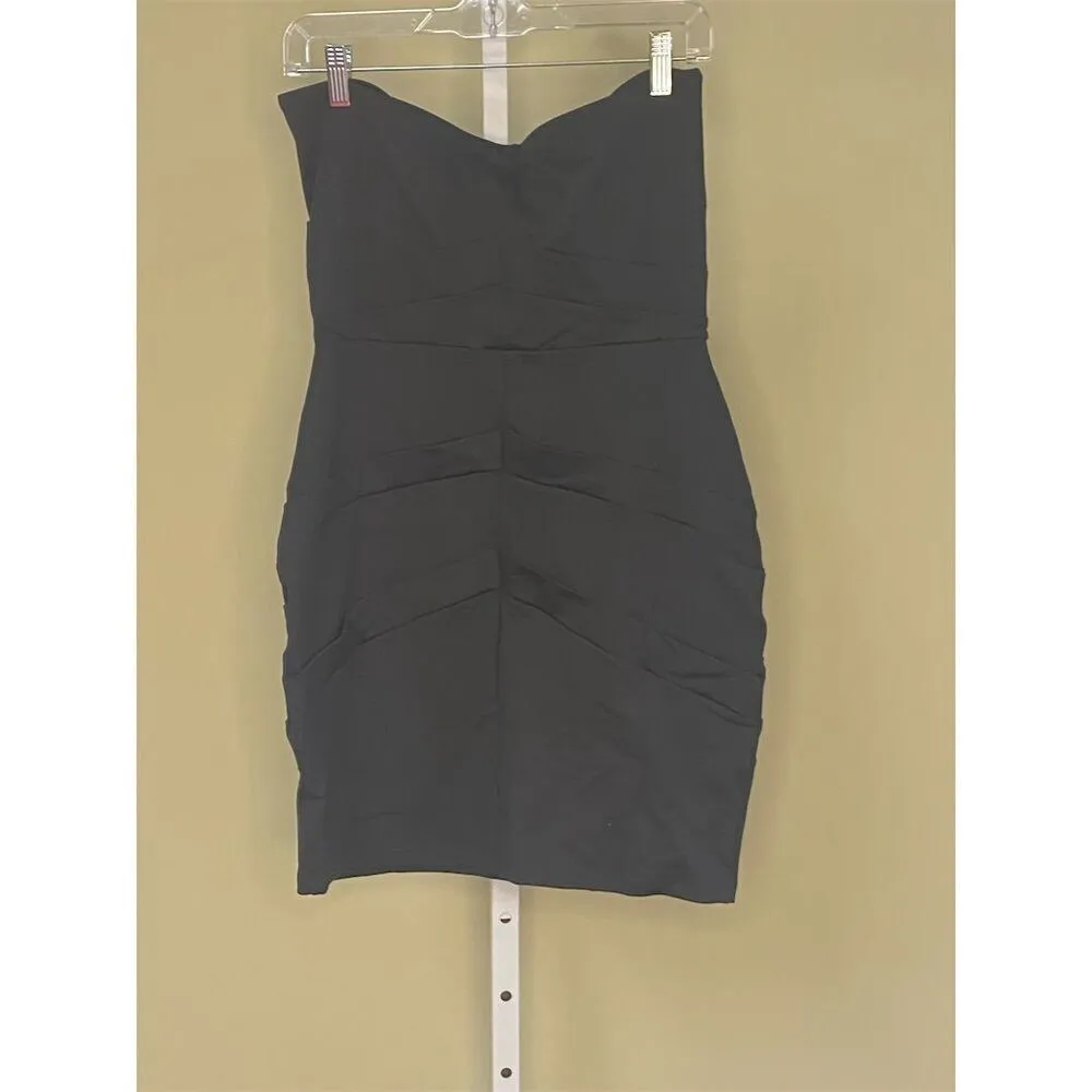 Susana Monaco Women's Strapless Bandage Tube Dress in Black Size XL - Image 4