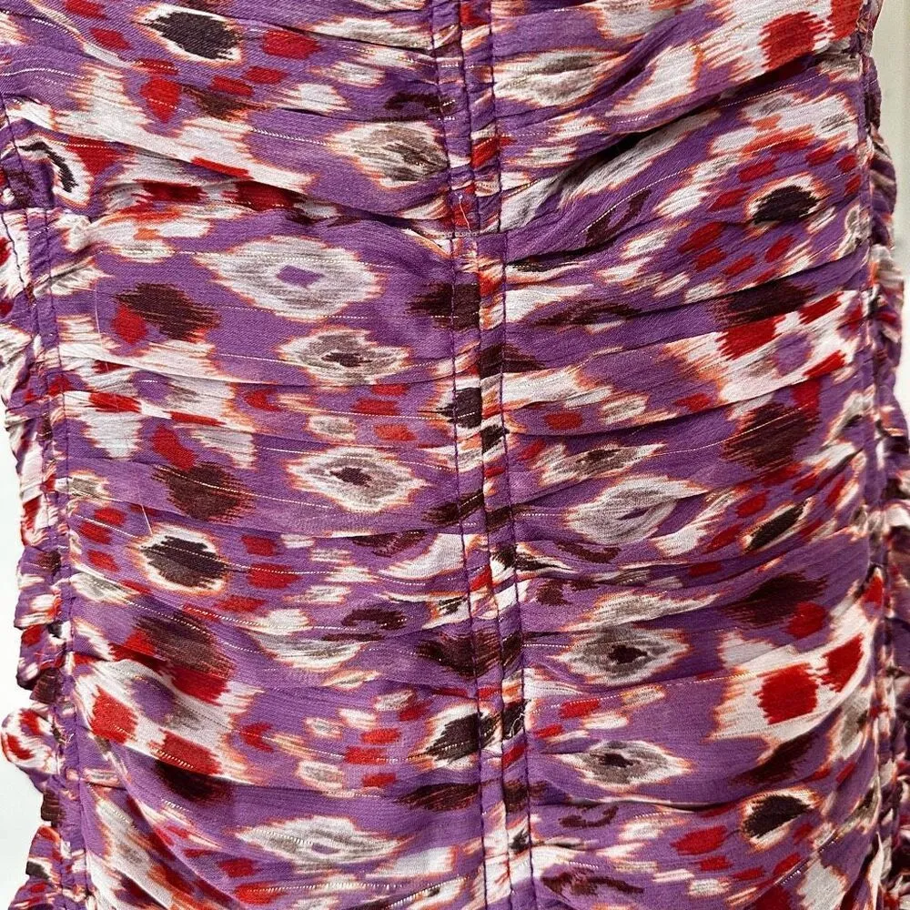 Zara spaghetti strap front knot ruched mini dress - Image 10