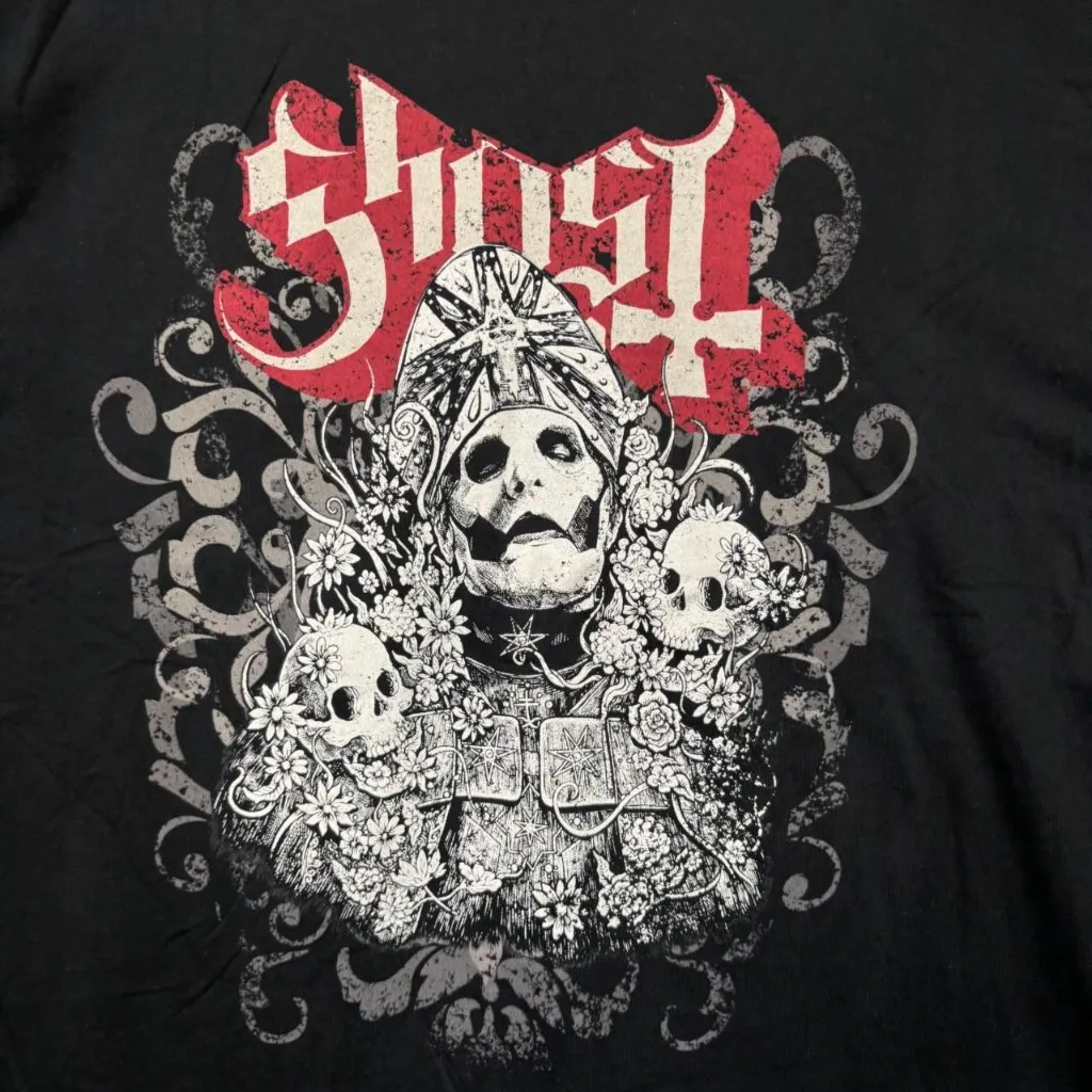 Ghost Papa Emeritus IV Wild Flowers Goth Metal T-Shirt XL - Image 2