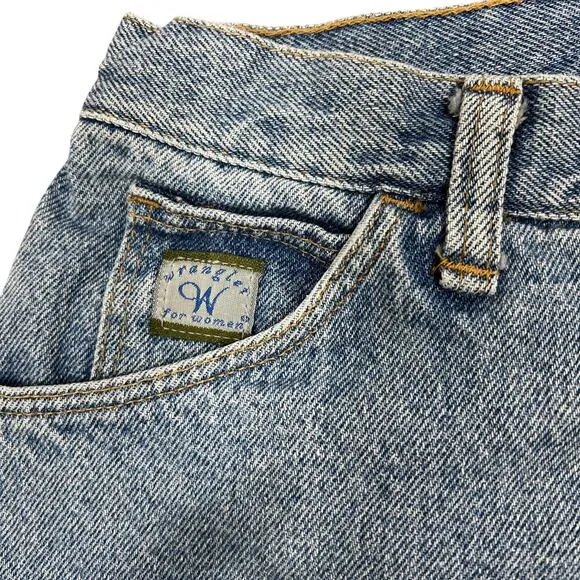 Wrangler Mom Jeans Women's 12P Light Wash High-Rise Tapered Leg Vintage‎ 90s USA - Image 8