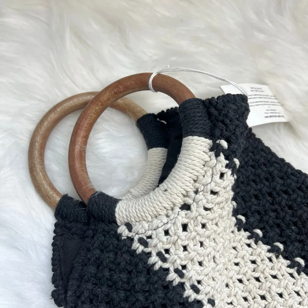 New Women’s Curateur x Laude The Label Gabby Boho Macrame Bag Black - Image 5