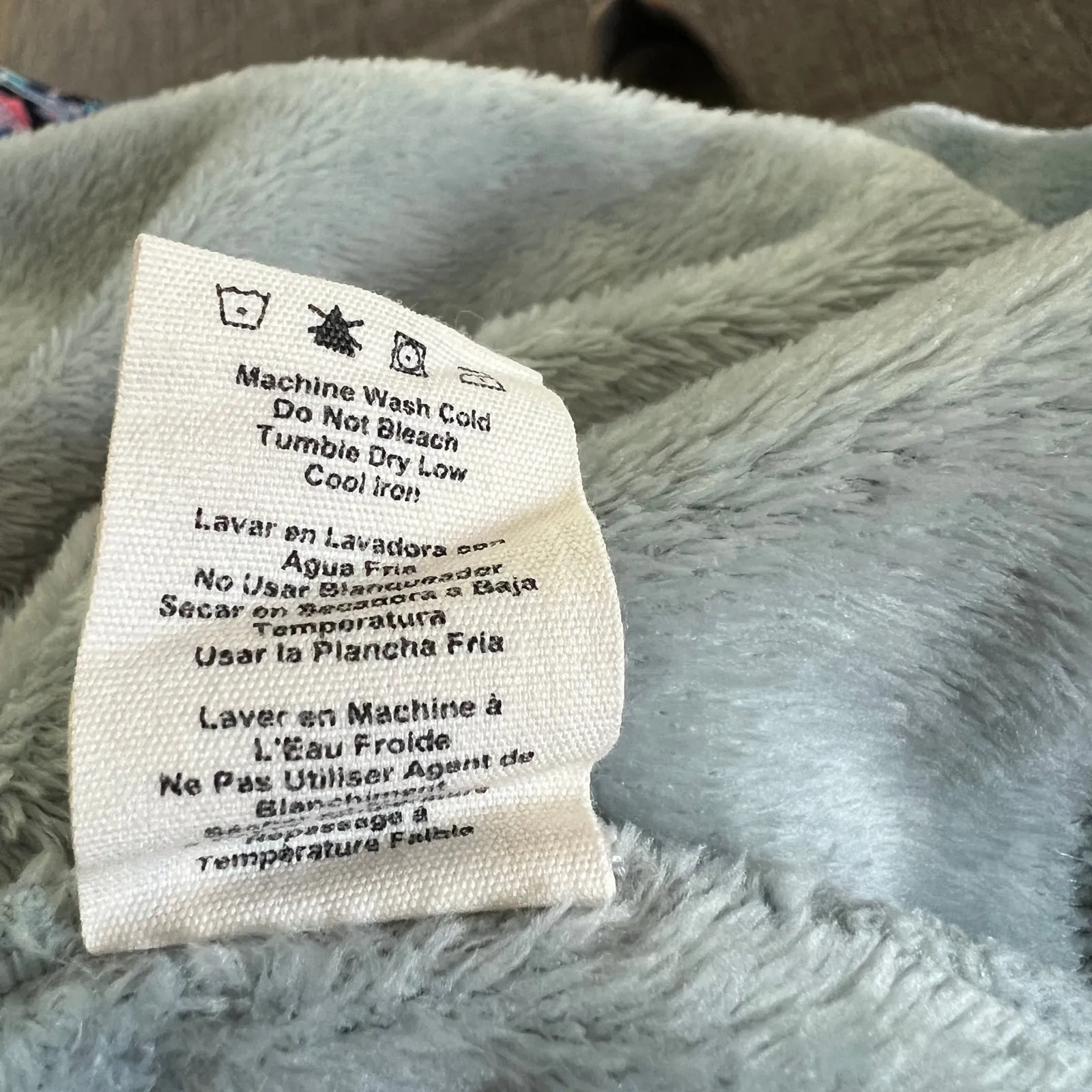 UGG Women's Hooded Short Robe Blue Green Small Pockets Comfort Warm Mom - Image 7