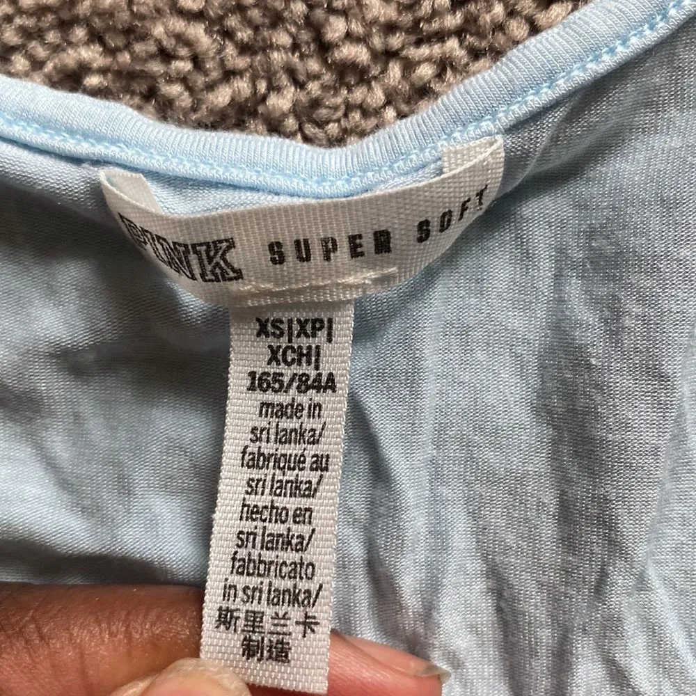 Pink Super Soft Pale Blue Salt Water Wasted Tank Top SIZE XS - Image 3