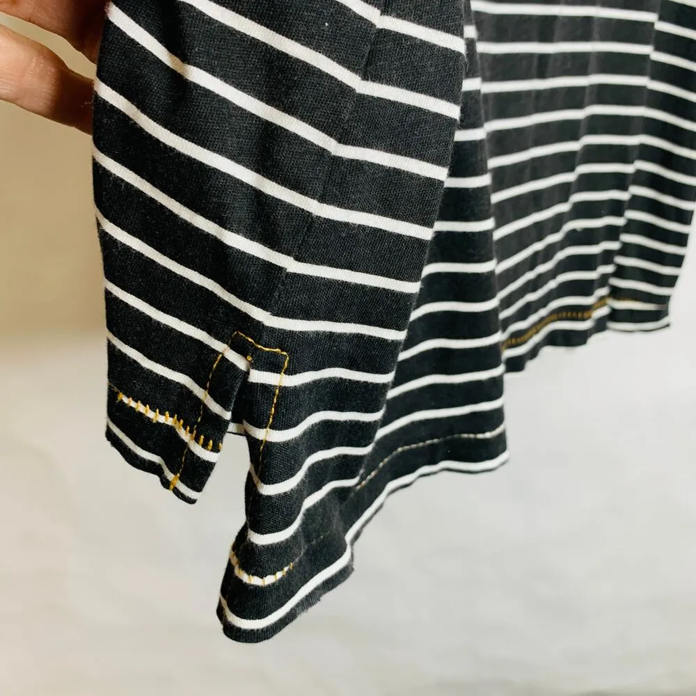 Current / Elliot Black White Gold Stitching Tank Top Sz 0 XS Small - Image 5