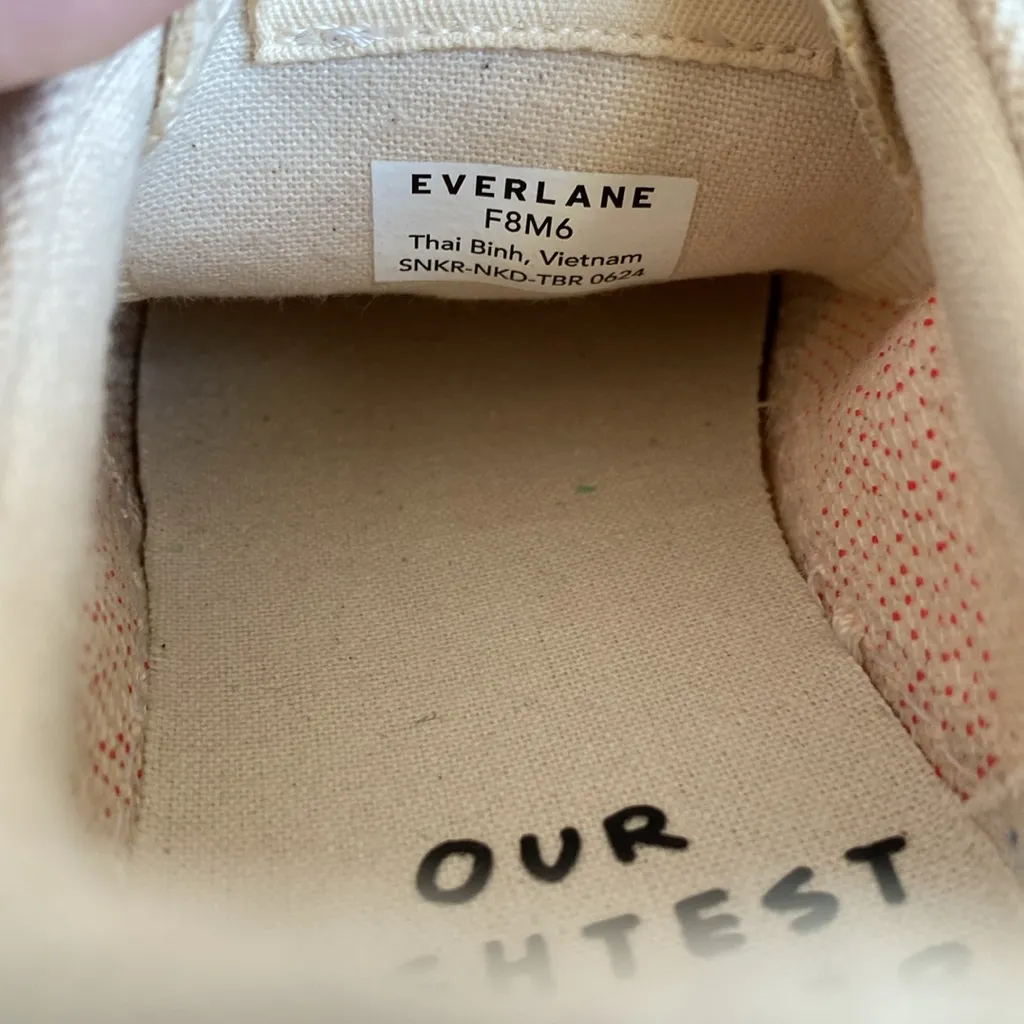 Everlane Tread Bare Lapis Blue and Tan Canvas Gumshoe Sneaker - Image 6