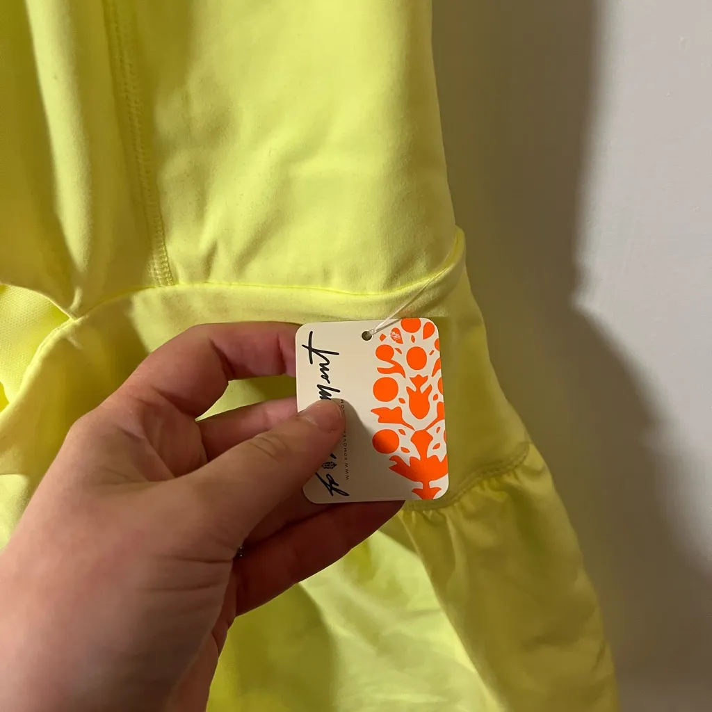 Free People Movement Righteous Runsie Sour Citrus Size XL Yellow - Image 2