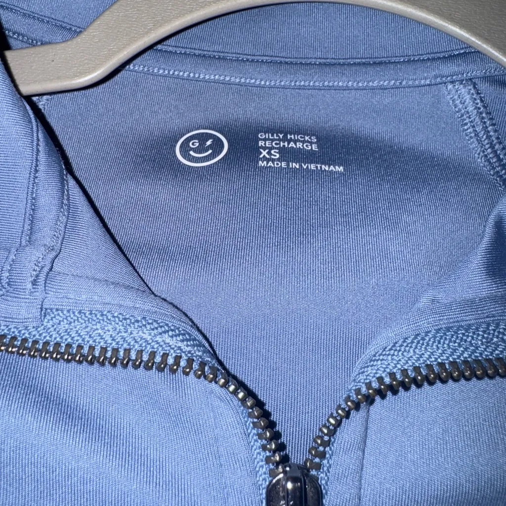 Gilly Hicks Sky Blue Zip-Up Sweatshirt - Image 3