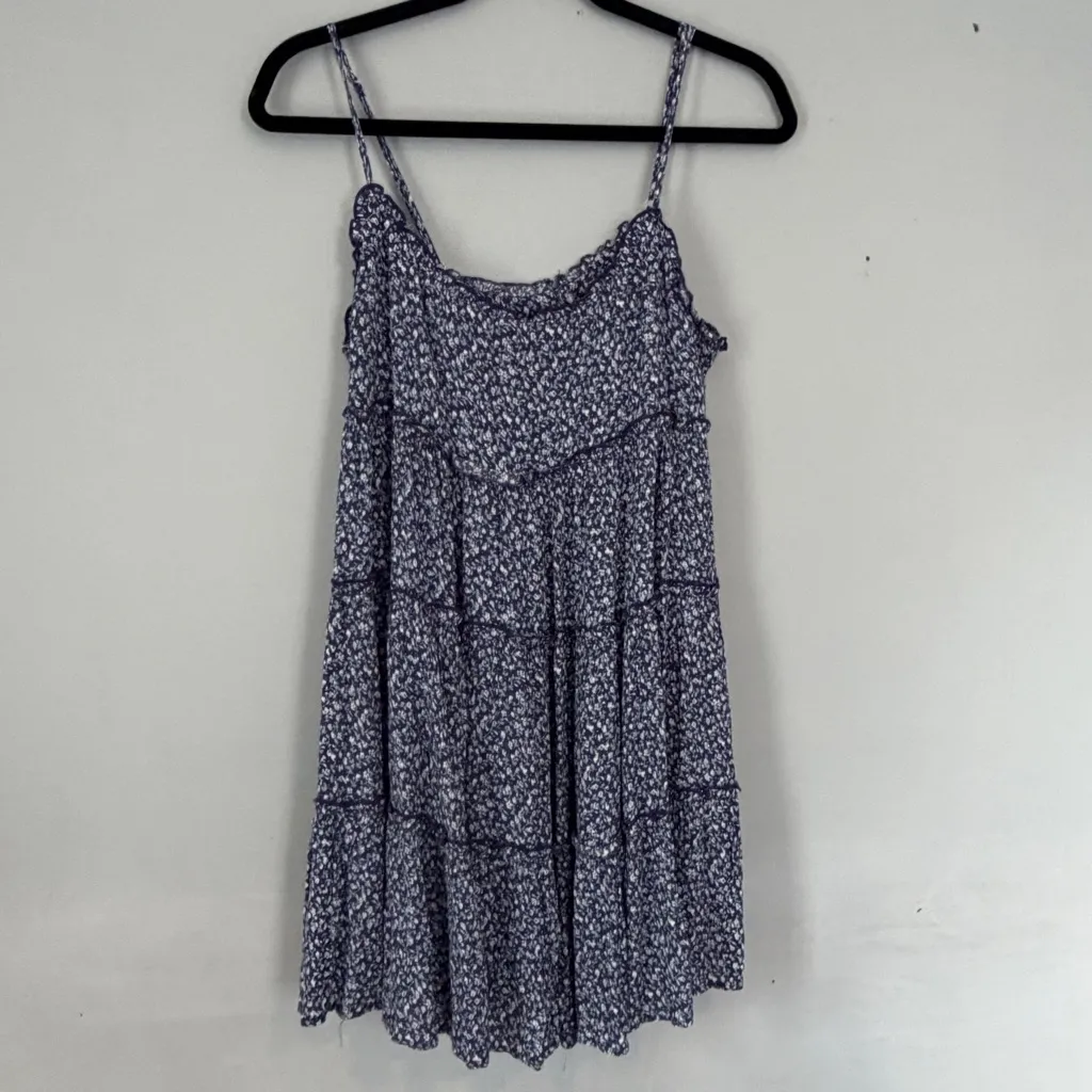 Lulu's Sitting in the Sun Navy Blue Floral Print Ruffled Babydoll Dress NEW Smal - Image 3