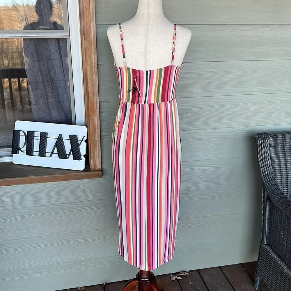 BCBGeneration Striped Midi Dress - Image 7