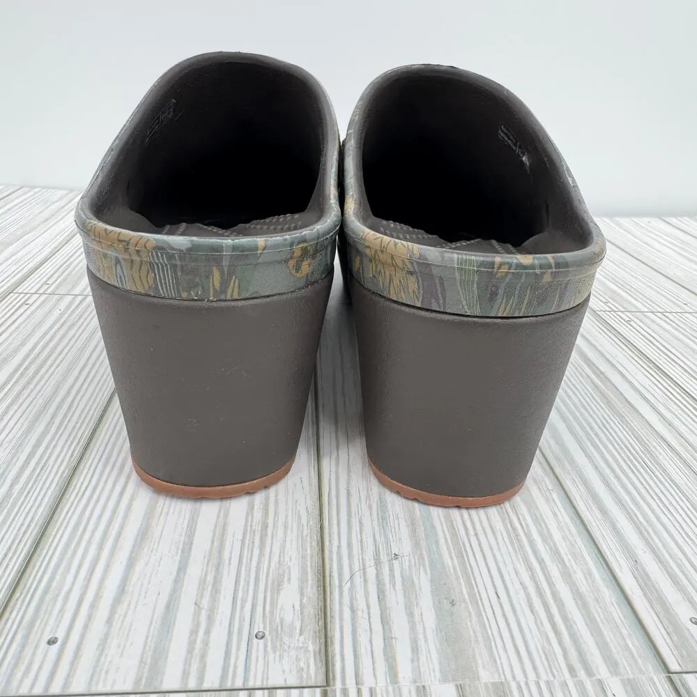 Crocs Sarah shoes women's 10 mules clogs slip on floral braided heeled comfort - Image 6