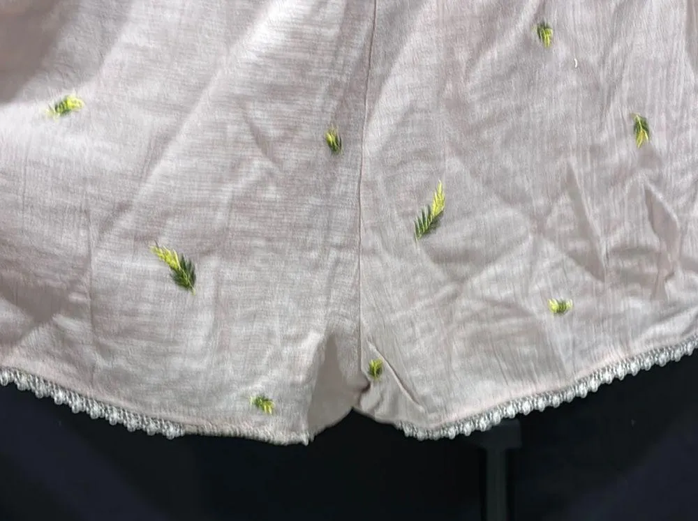 Very J Peach Ruffled Romper - Image 4