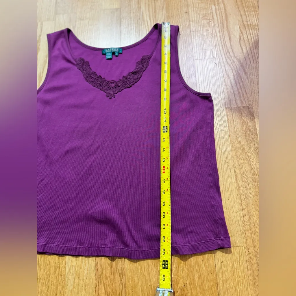 Lauren Ralph Lauren Women's Ribbed Lace Knit Tank Top Purple Blue Size 3X Bundle - Image 6