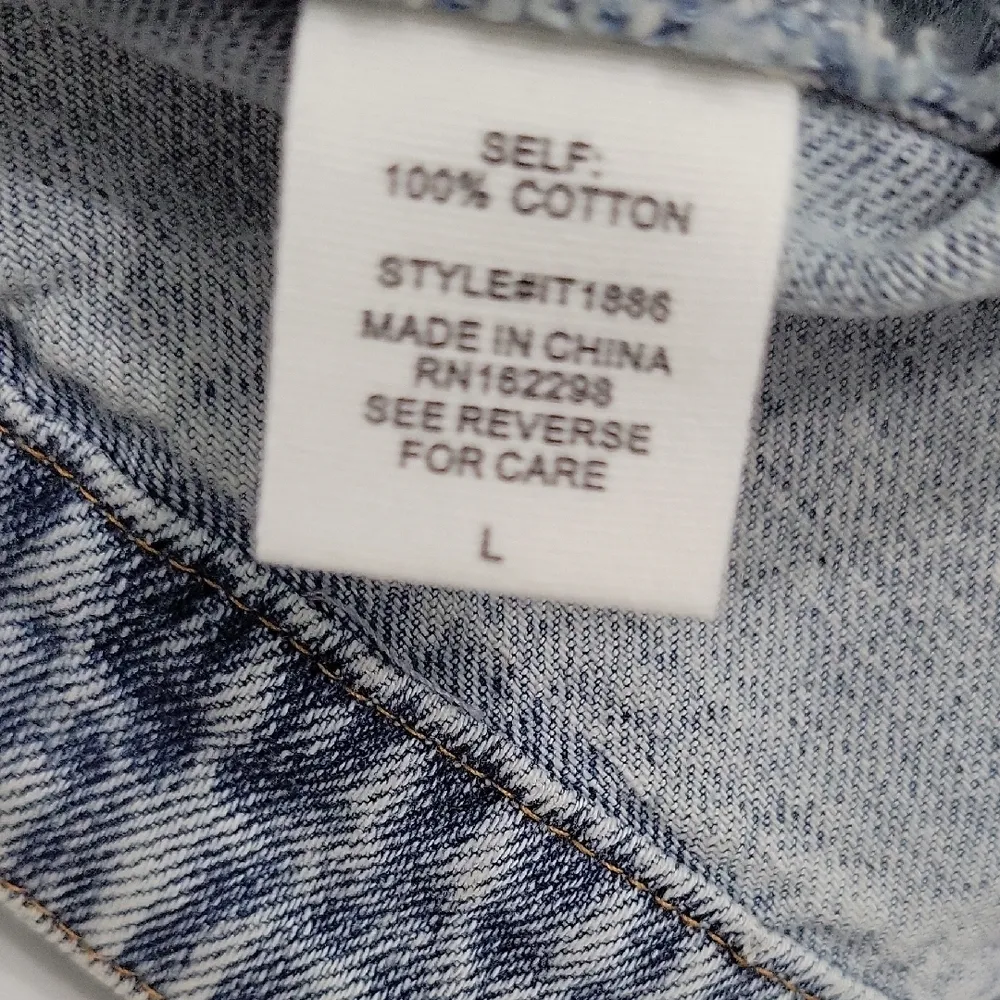 BUCKETLIST Blue Denim Top Size L Size L - Image 7