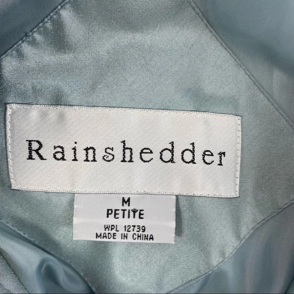 Rainshedder Light Blue Iridescent Belted Trench Rain Coat PM Size undefined - Image 7