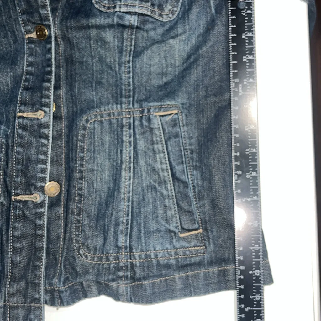 Tommy Hilfiger Blue Jean Jacket-Size Medium - Image 8