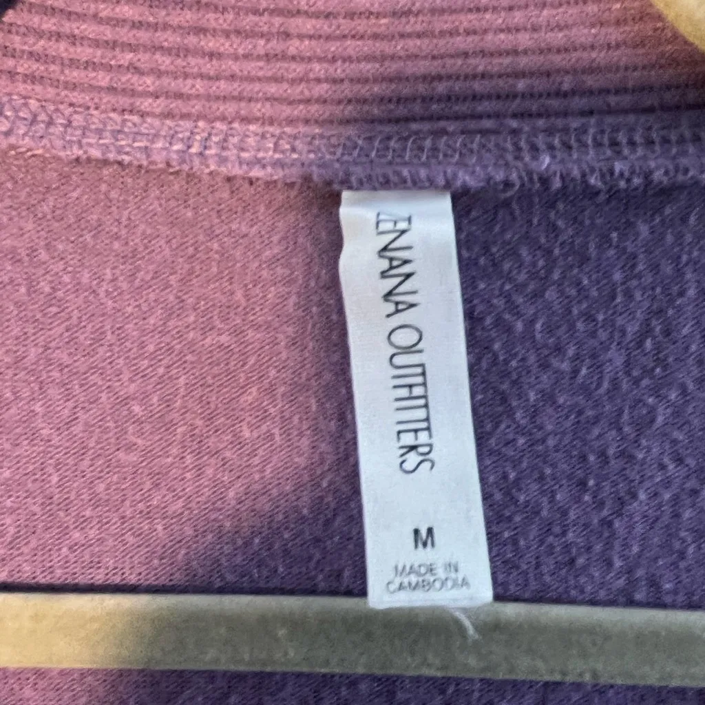 Zenana Outfitters Purple Cardigan Sweater SZ M V Neck Full Button-Up Longsleeve - Image 5