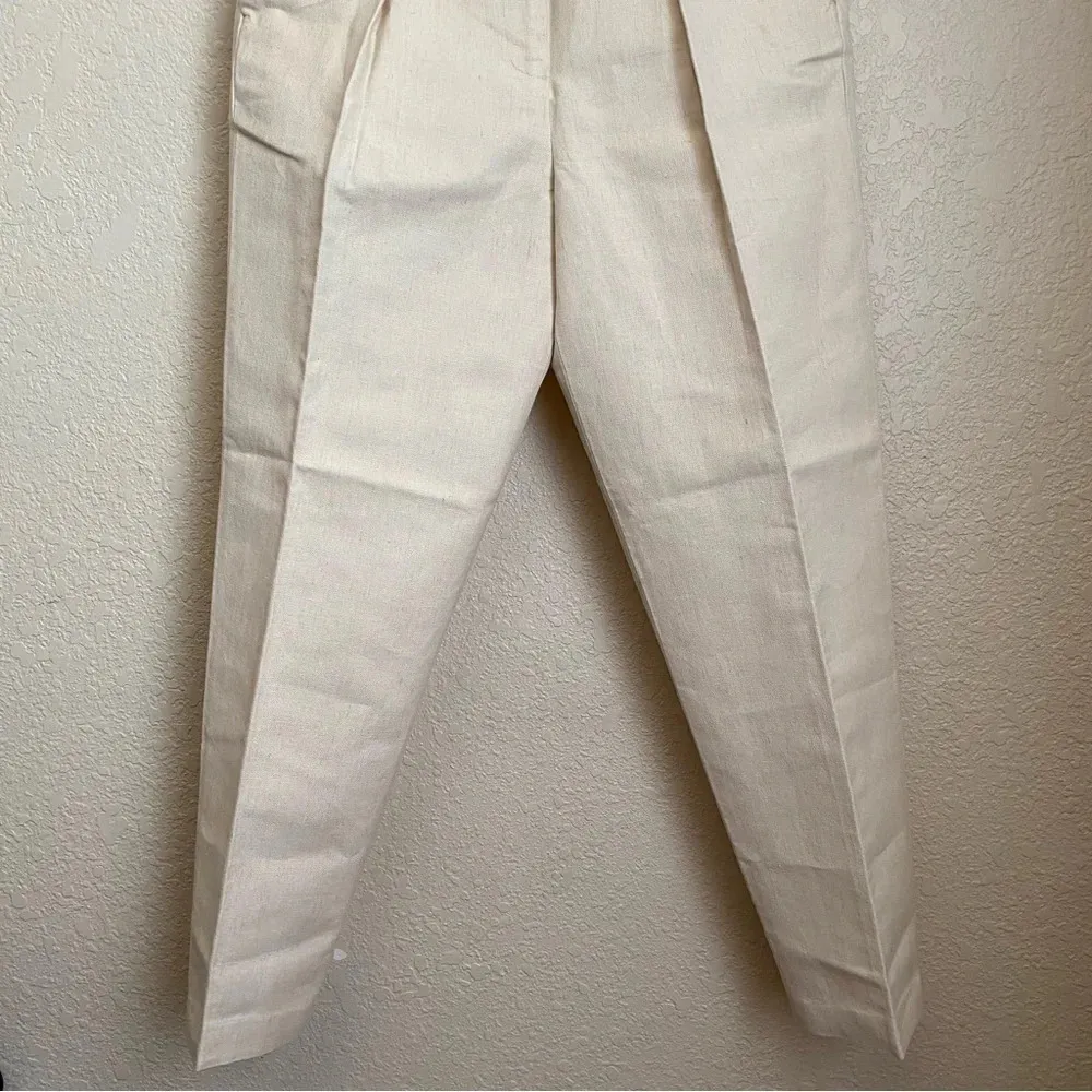 Rachael Wang High waist pleated pants Hemp size 6 sustainable organic cotton NWT - Image 6