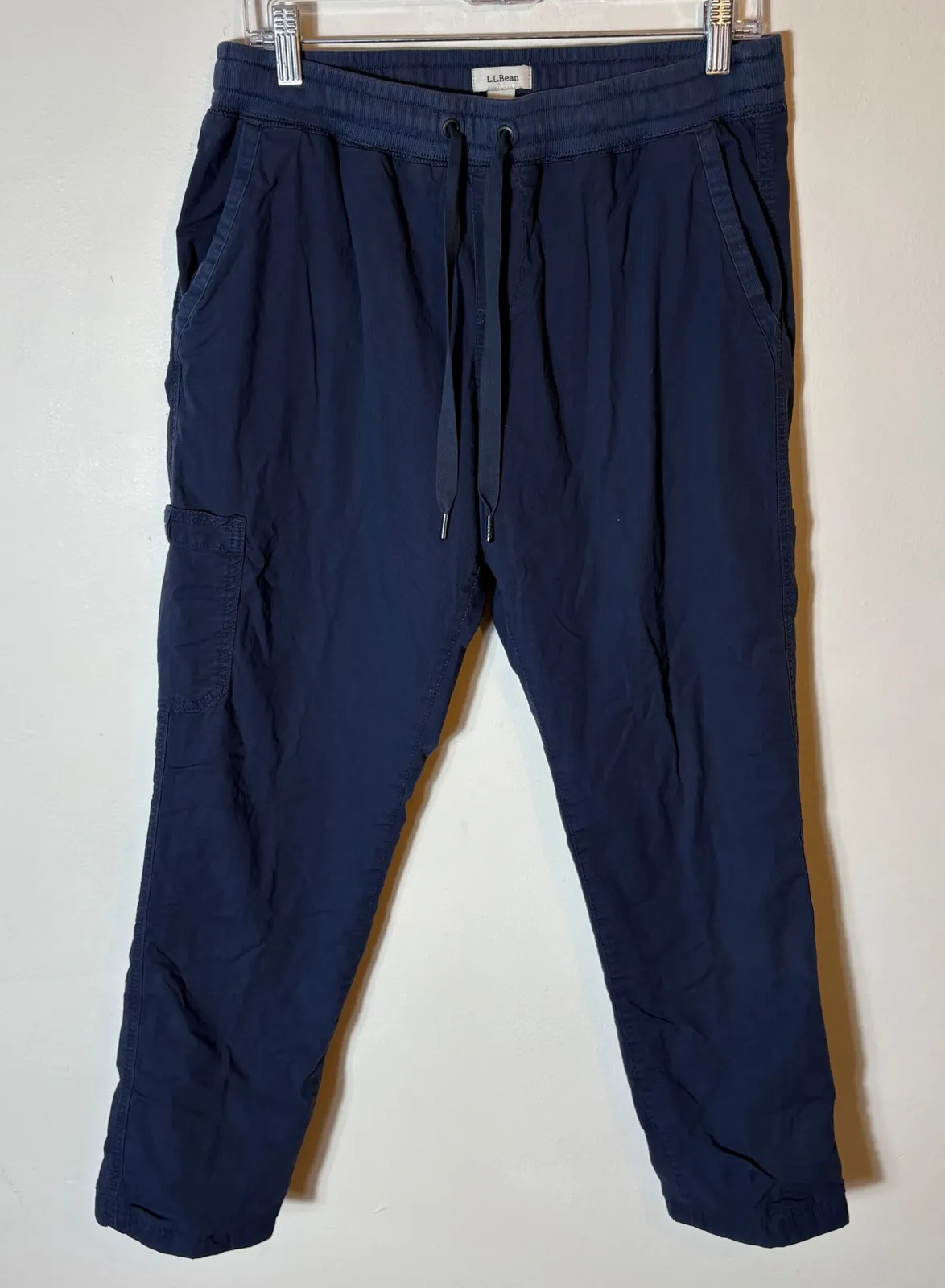 L.L. Bean Petite Navy Blue Cotton Blend Jogger Cargo Pants Small Size undefined - Image 1