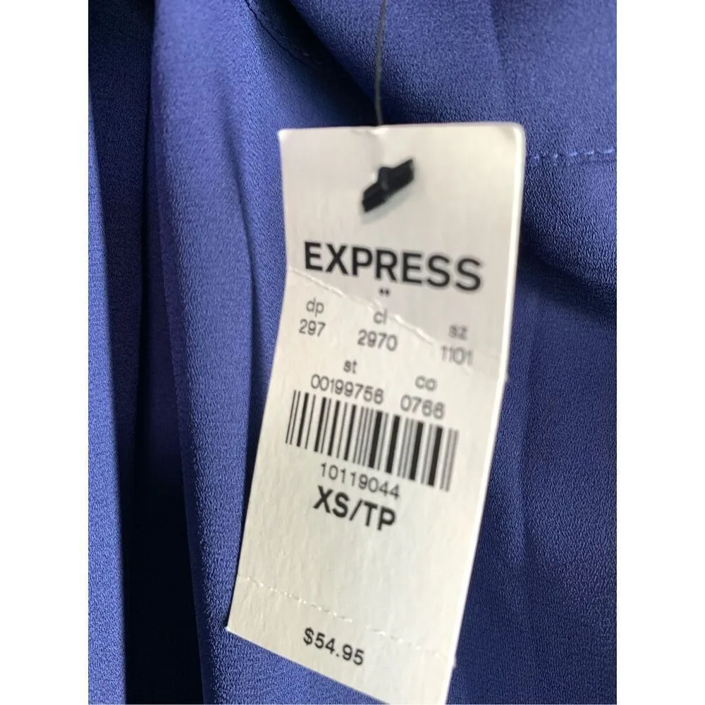 5--- Express Long Sleeve Sheer Button Front Shirt Size XS NWT - Image 8