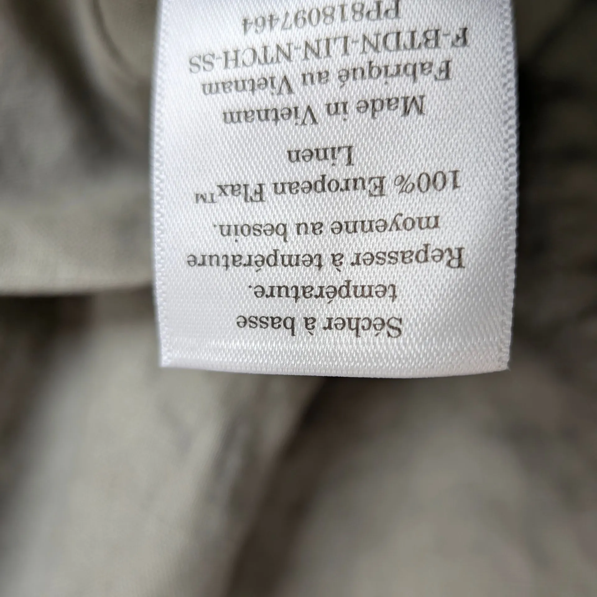 Everlane Sage Green The Notch Linen Blouse Size Medium - Image 3