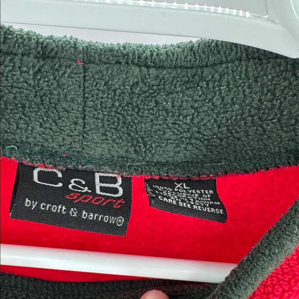 Croft & Barrow Fleece Pullover mock neck embroidered Christmas trees XL holiday - Image 8