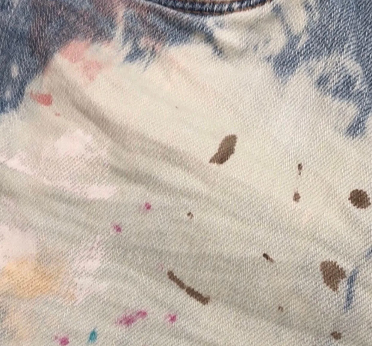 Painted Distressed Cut-off Shorts - Image 4