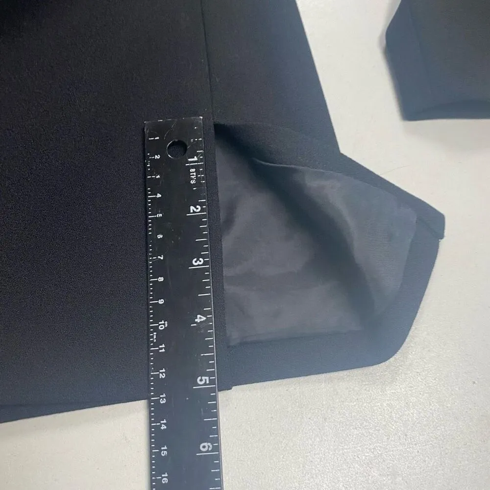 KAREN SCOTT Women’s Lined Jacket Blazer Black Size 8 Pointed Collar Vintage - Image 3