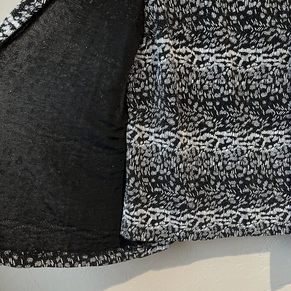 Sparkly Modest‎ Top Mother Of The Bride Animal Print Sequin New Years Party Top Silver Size 16 - Image 8