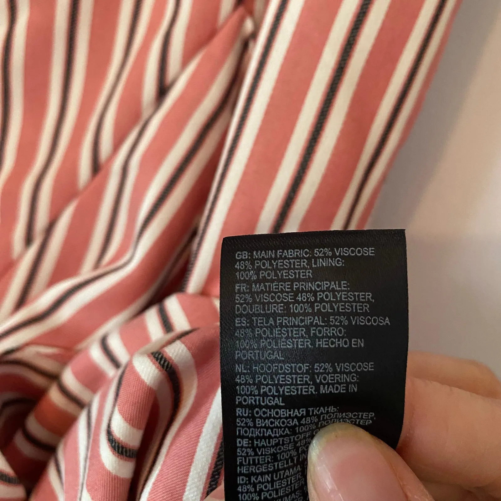 Ted Baker London Coryn Pink White Pinstripe Fit and Flare Skirt size 3 / Medium - Image 11