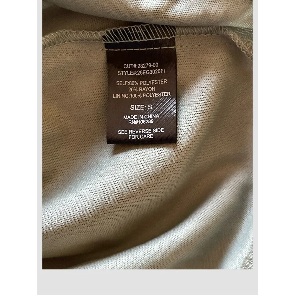 Trixxi Women's Smocked Waist Mini Dress Size Small Sage Green Tie Straps NWT - Image 8