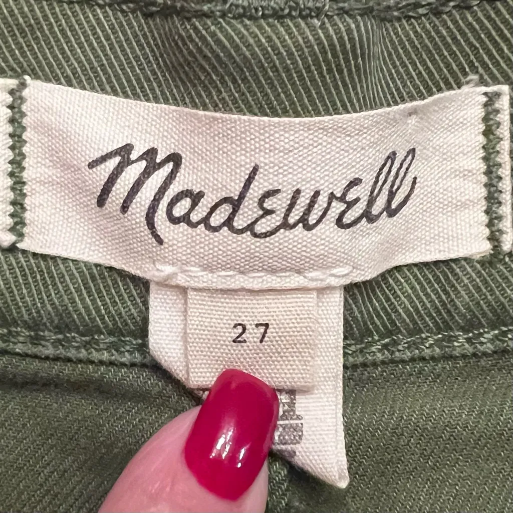 Madewell The Perfect Vintage High Rise Fatigue Shorts in Desert Olive‎ Size 27 - Image 13