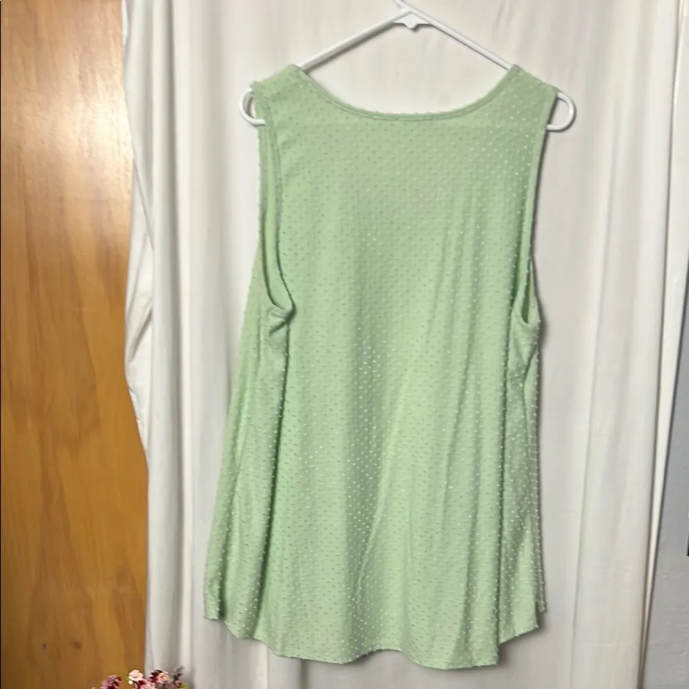 Chic Soul Mint Weekender Dotted Tank Top Size 1XL - Image 6