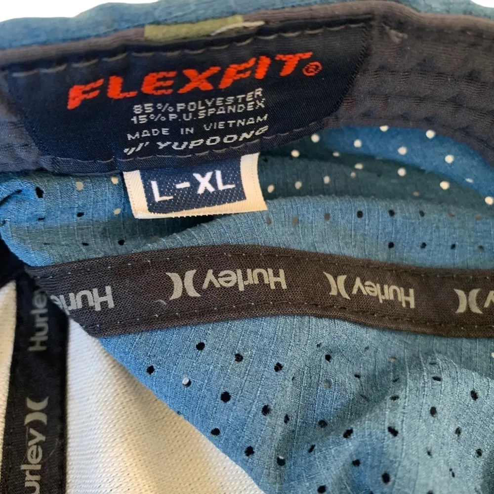HURLEY flex fit, Nike dri fit women's L-XL light blue hat - Image 4