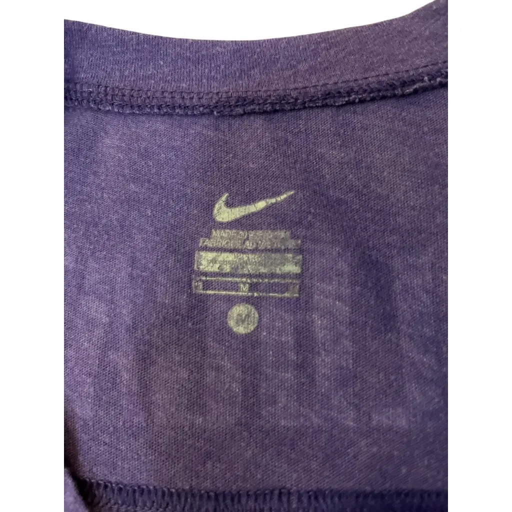 Nike K-State Wildcats Womens V-Neck Short Sleeve T-Shirt Purple M Used - Image 7