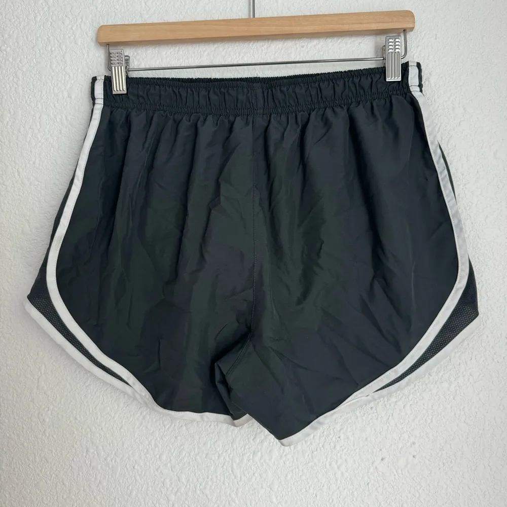 dark gray with white piping athletic running shorts women’s size L - Image 5
