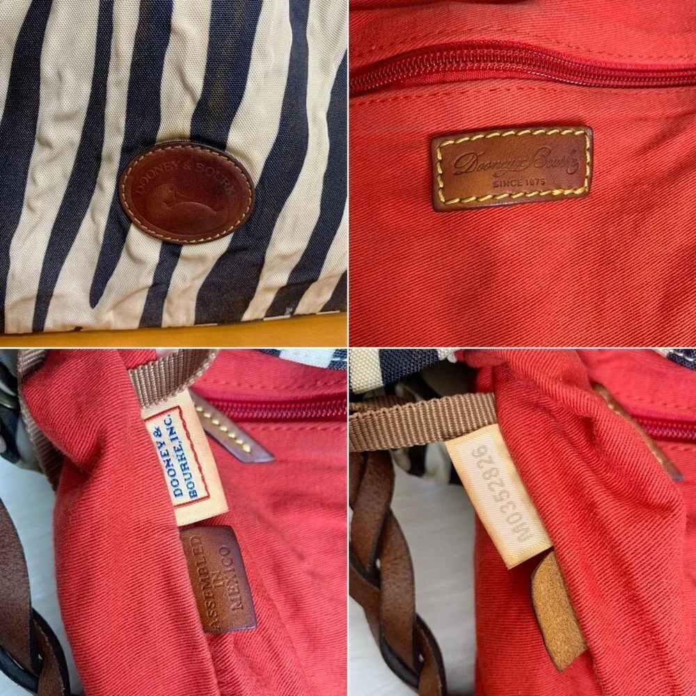 Dooney and Bourke Vintage Zebra Print Drawstring Bag - Image 6