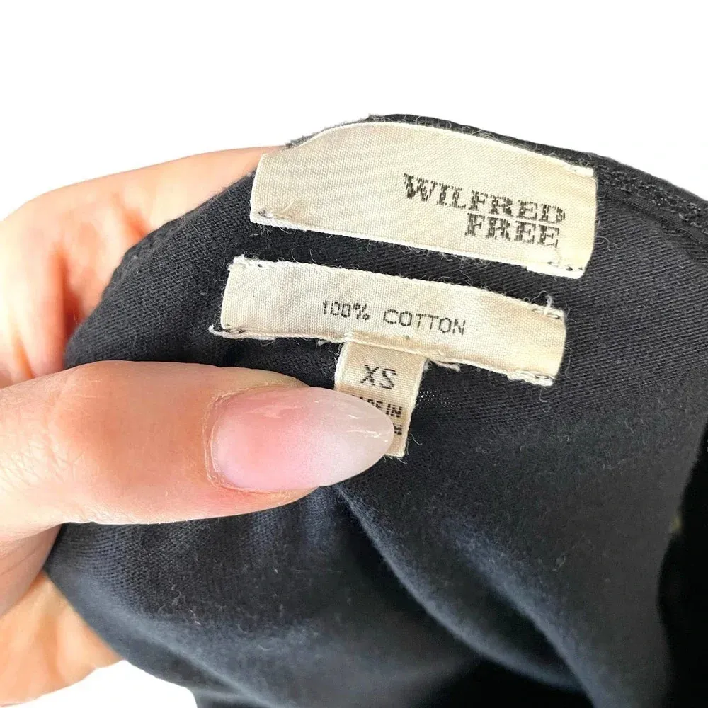 Aritzia Wilfred Free 100%‎ Cotton Black T-shirt Dress Size XS - Image 6