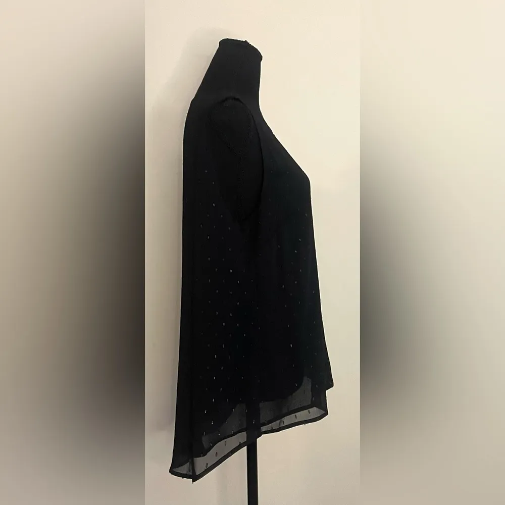 The Limited- Black tank top with‎ added sequence Size L - Image 2