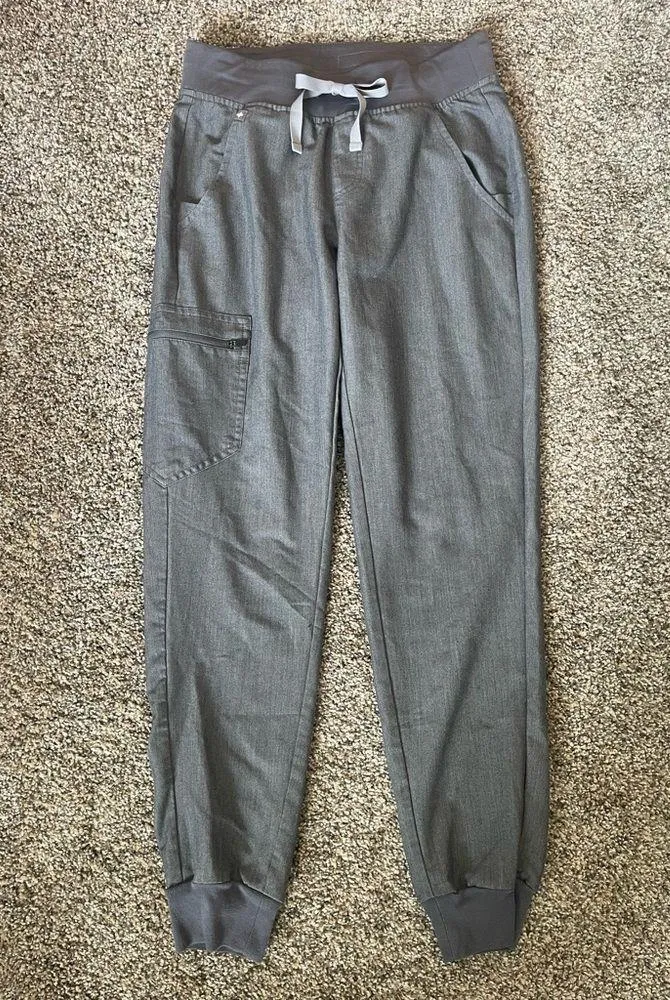 Women’s Figs Technical Collection Zamora Joggers Scrub Pants Gray Size XS - Image 2