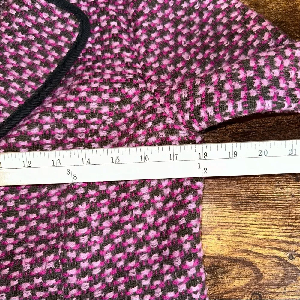 Geiger of Austria Womens Jacket Pink Black EU 40 US 8 Wool Twill Blazer - Image 4