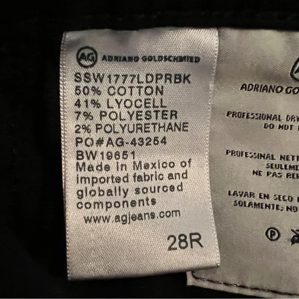 ADRIANO GOLDSCHMIED 28R The Farrah Skinny Ankle High Rise Coated Jeans Black - Image 5