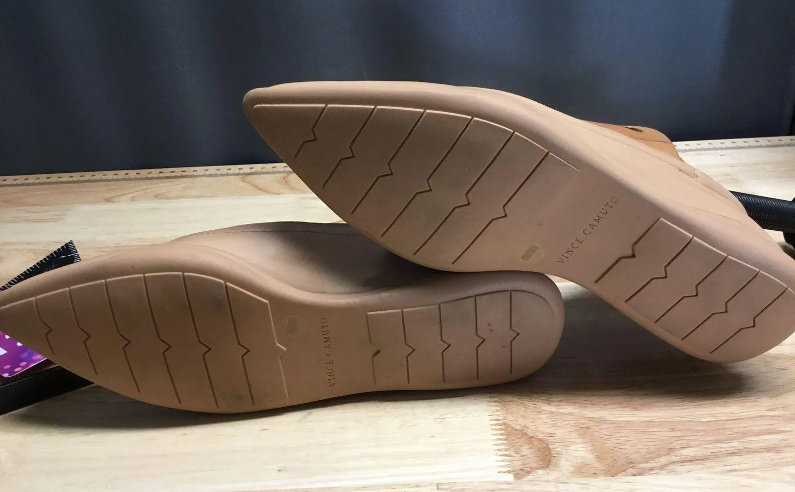 Vince Camuto Peejay Ballet Flats Women's 6 M Beige Leather Slip On Pointed Toe - Image 5