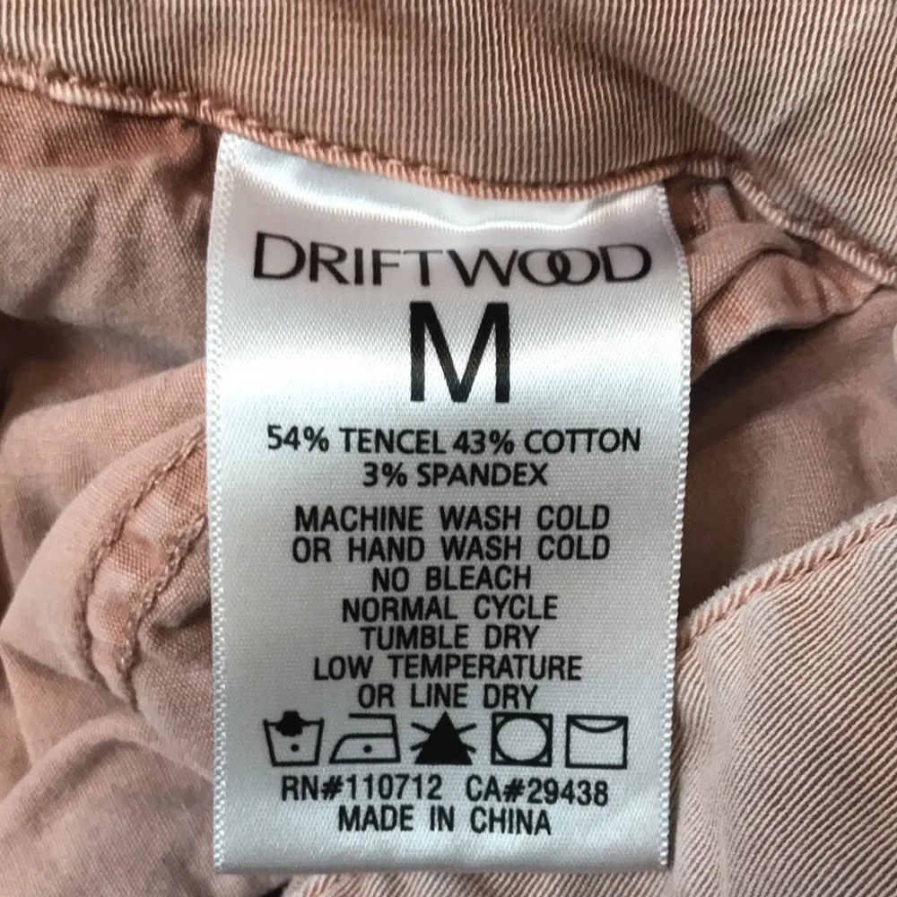 Driftwood Women’s Boho Pink Embroidered Ankle Drawstring Rolled Hem Pants - Image 10